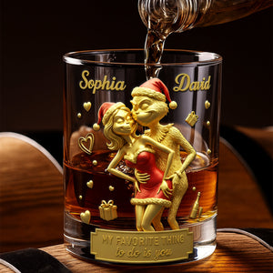 Cheeky Couple Drinking Glass - Personalized Gifts For Couples 06PGLU221025