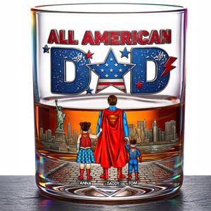 All American Dad Glass Mug - Personalized Gifts For Dad 02HUDT190526