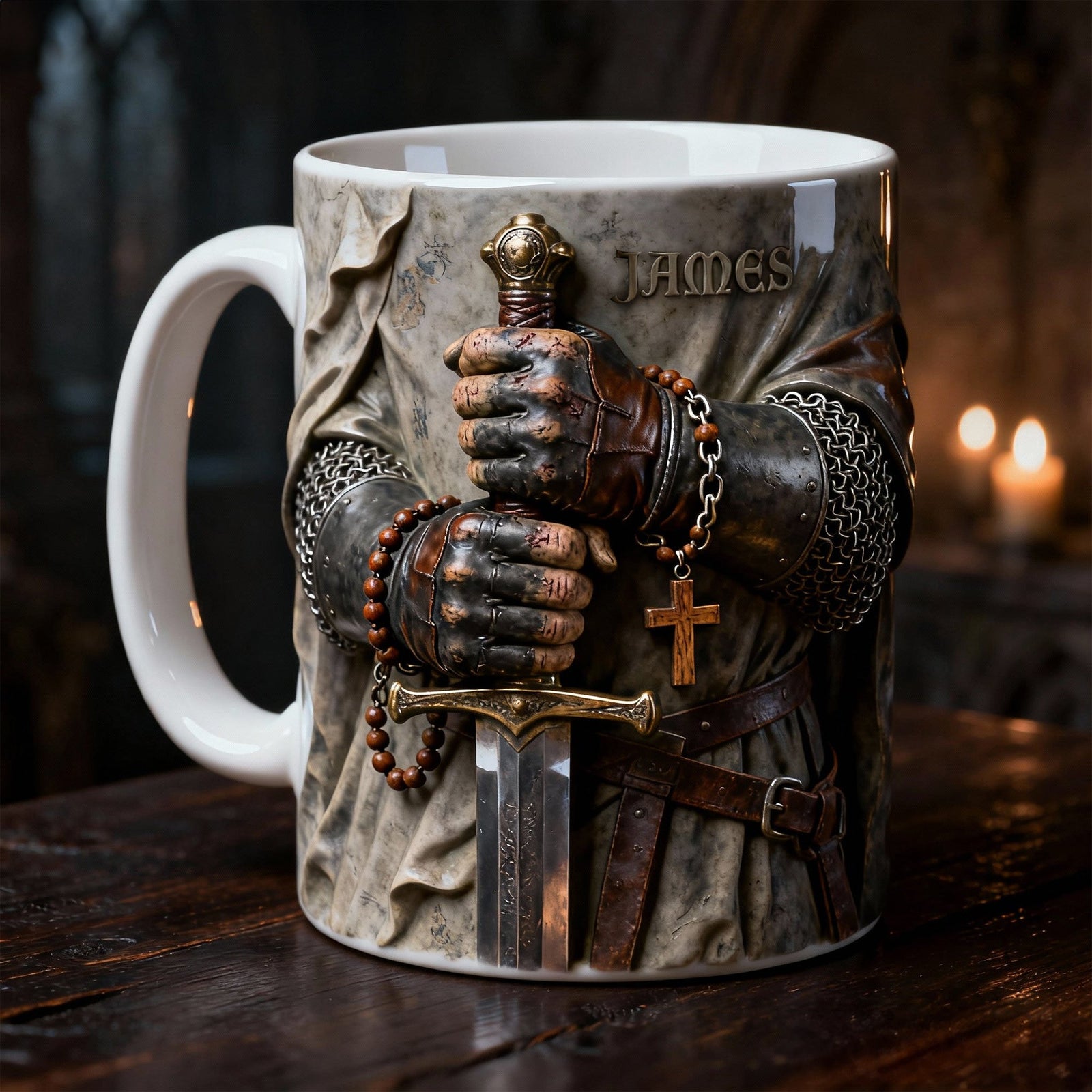 Faithful Templar Knight Coffee Mug, Personalized Gifts For Christians 05qhlu280126