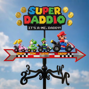 Retro Game Runner Metal Weather Vane - Personalized Gifts For Dad 03nadt120526