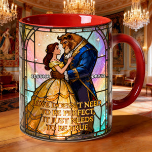 Romantic Fairytale Couple Coffee Accent Mug - Personalized Gift For Couples 08KILU170126