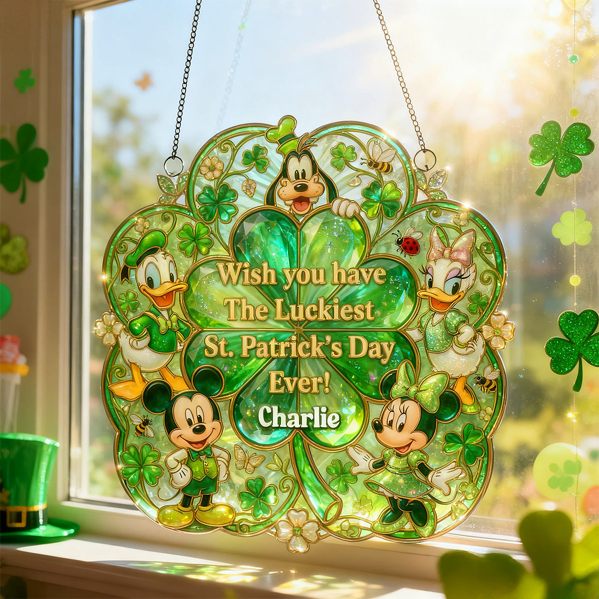Patrick's Day Suncatcher Ornament - Personalized Gifts For Friends 02pamg130226
