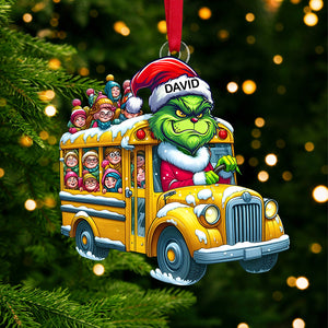 Personalized Gift For Bus Driver Ornament, Green Monster 01qhtn091124 - Ornament - GoDuckee