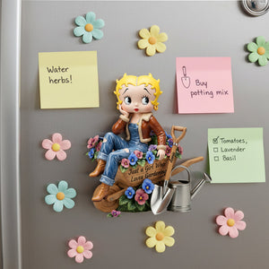 Gardening Girl Fridge Magnet - Personalized Gifts For Gardeners 06palu091225