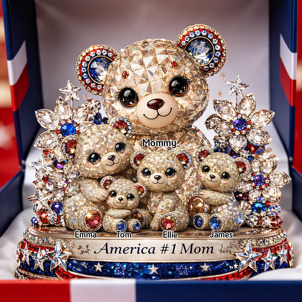 Mother Bear x America 250th Anniversary Acrylic Plaque - Personalized Gifts For Mothers 03todt060326