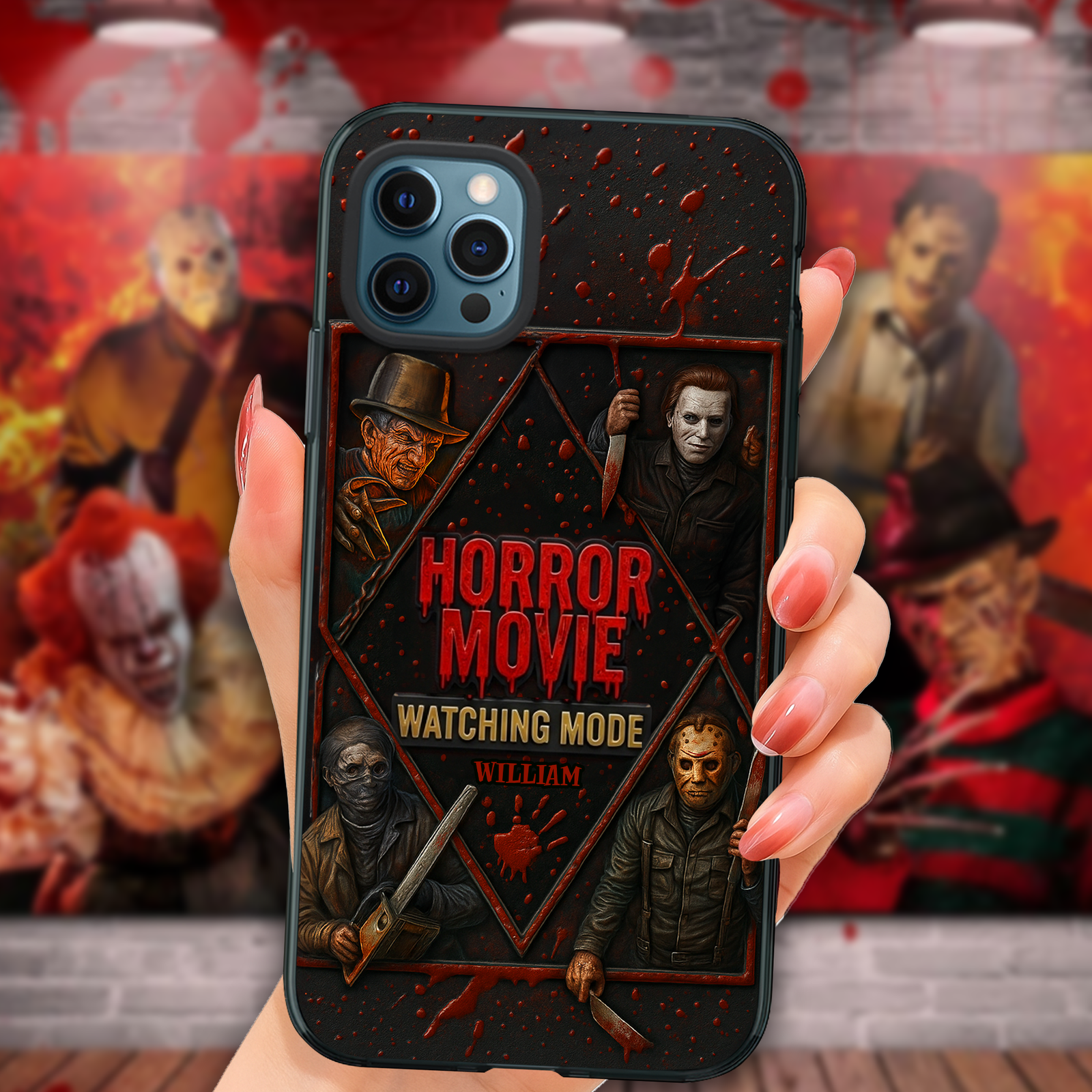 Horror Characters Phone Case - Personalized Gifts For Horror Movie Fans 07TOLU080825