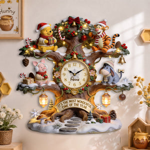 Cozy Winter Tree Acrylic Hanging Wall Clock - Personalized Gifts For Christmas 07pglu050826
