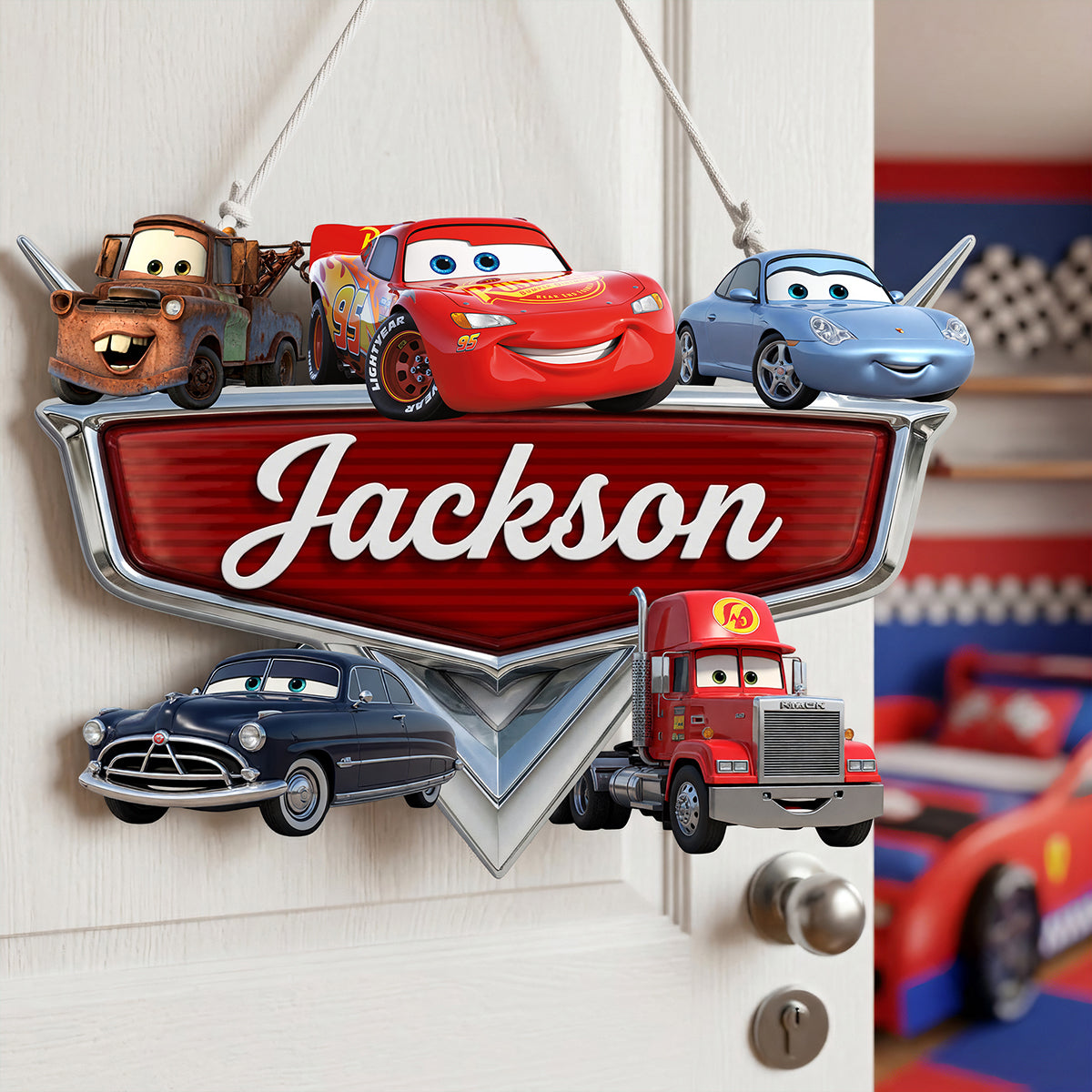 Racing Crew Acrylic Sign - Personalized Gifts For Kids 01nata250626