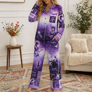 Charming In Purple Prince The Musician Pajama Set, Personalized Gifts For Music Lovers 01QHTN270826