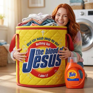 Washed in Love - Personalized Gifts Quilted Laundry Basket 01NADT100726