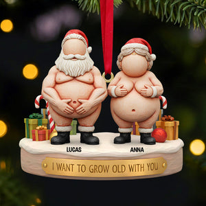 Funny Old Couple Christmas Ornament Personalized Gifts 06ohtn211125