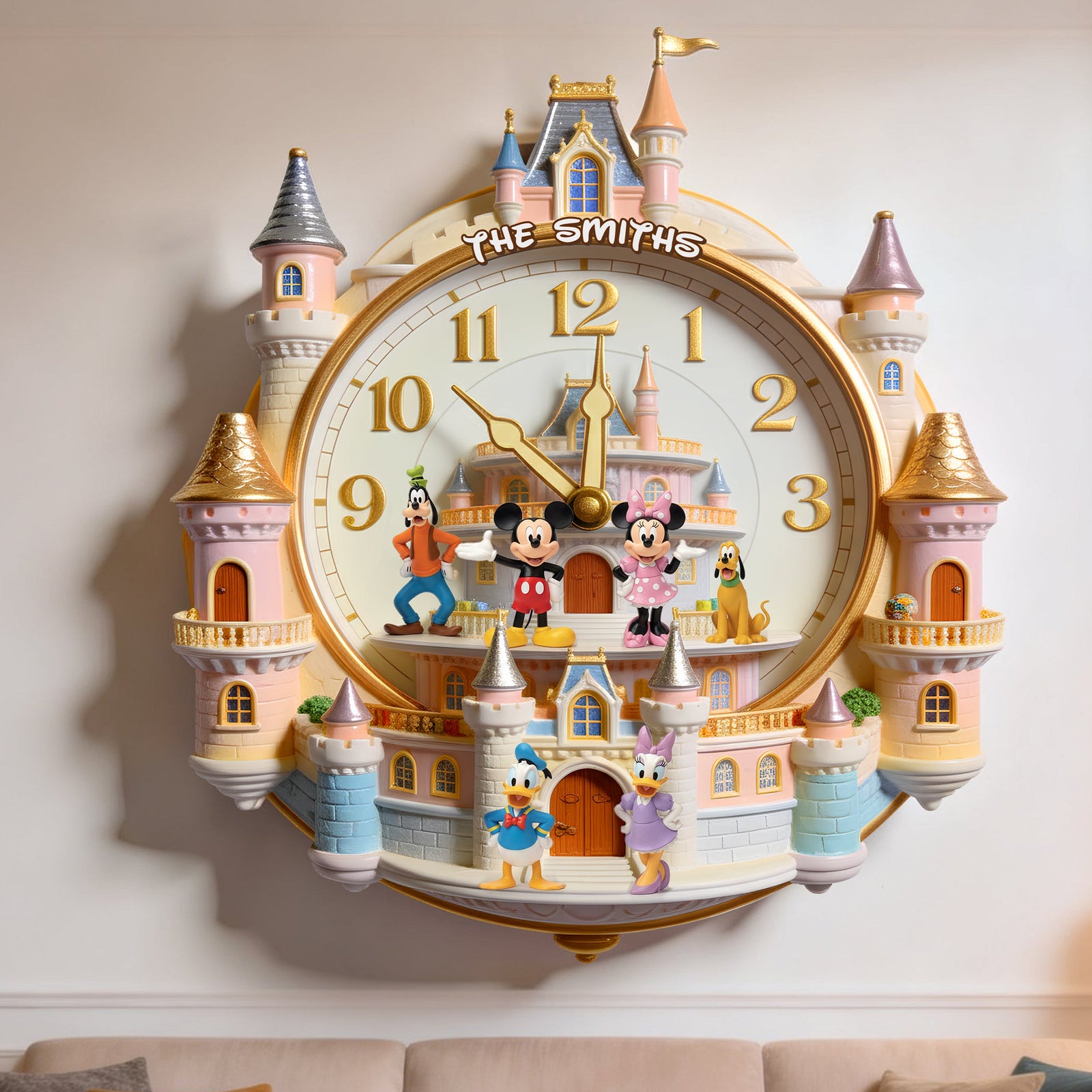 Lovely Hanging Wall Clock - Personalized Gifts For Family 02natn241225