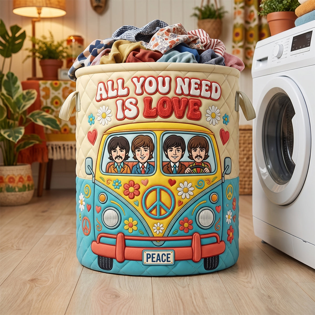 The Beatles Quilted Laundry Basket - Personalized Gifts 07nadh160726