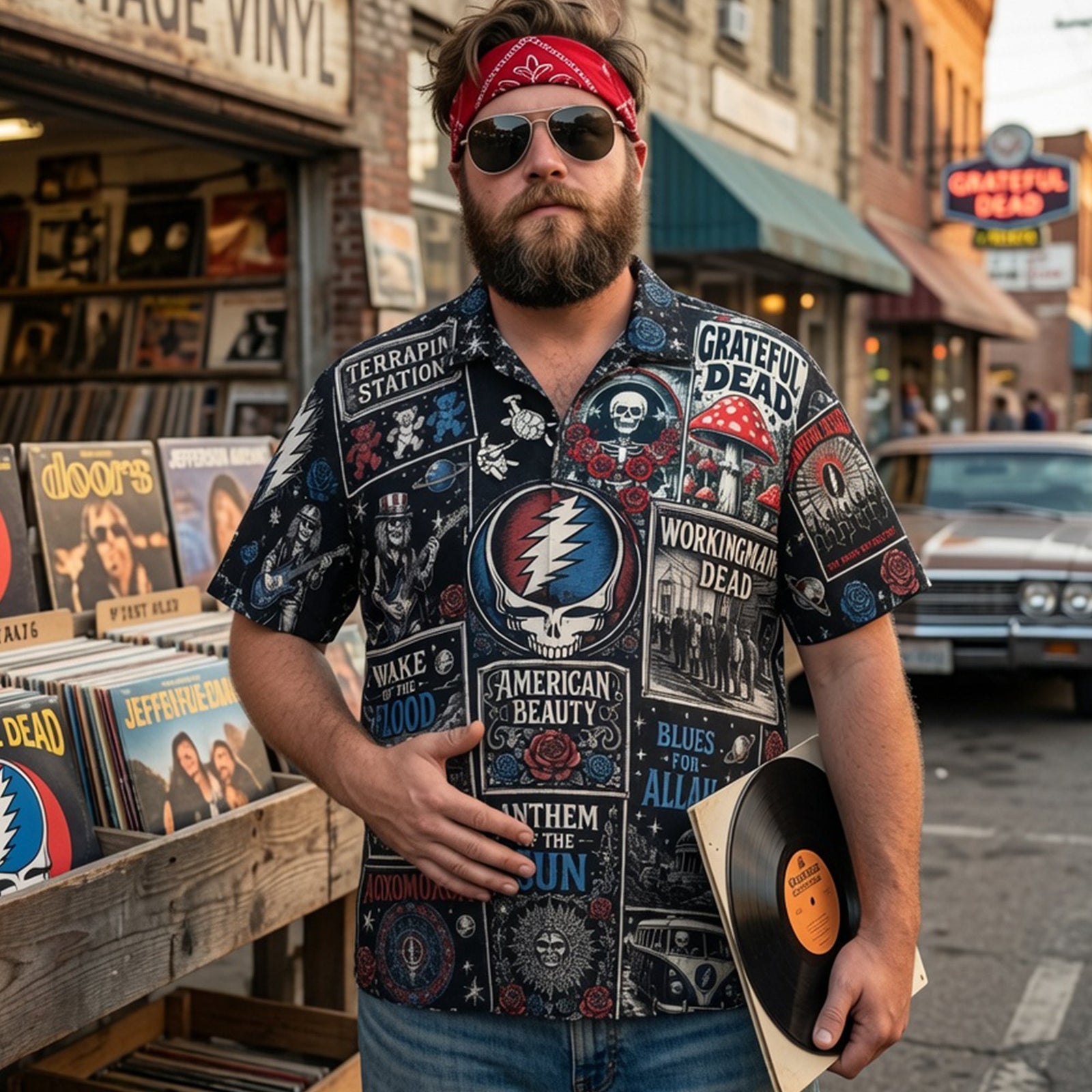 The Grateful Dead Hawaiian Shirt, Personalized Gifts For Psychedelic Rock Lovers 03qhlu030726