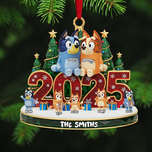 Family Crystal Custom Shape Acrylic Ornament, Personalized Gifts For Christmas 05pgta241025