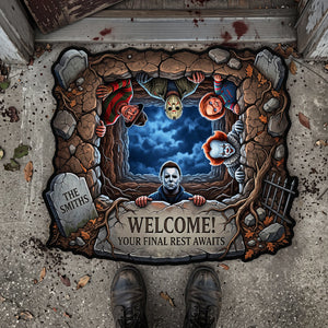 Final Rest Horror Custom Doormat - Personalized Halloween Gifts For Family 02hata140826