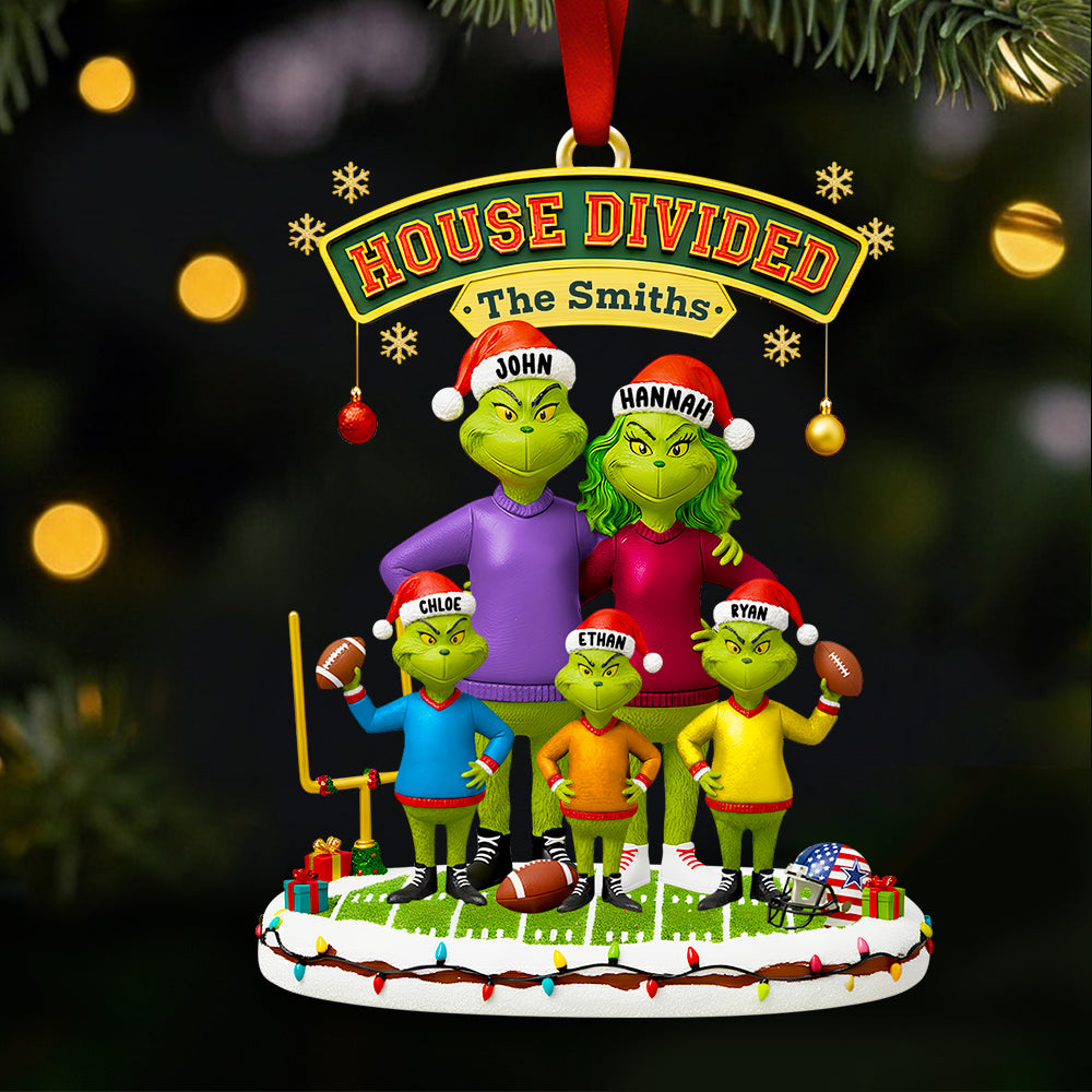House Divided Family Christmas Ornament Personalized Gifts For Family 02HUDT031025