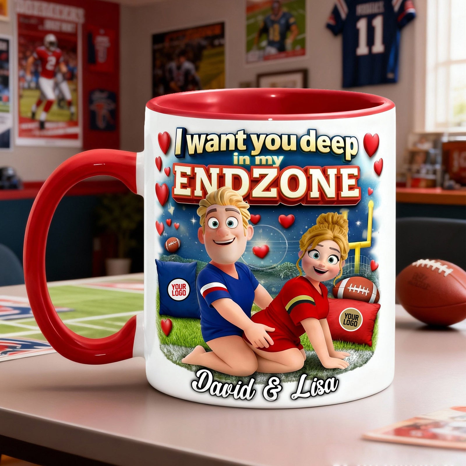 Playful Athletic Couple Mug – Personalized Gift For Sporty Couples 03HULU120126