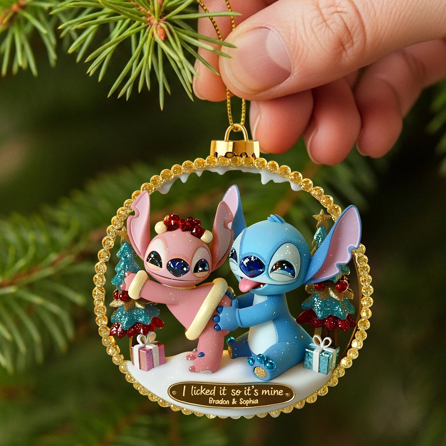 Spicy Alien Couple Ornament - Personalized Christmas Gifts For Couples 02TGTN160925