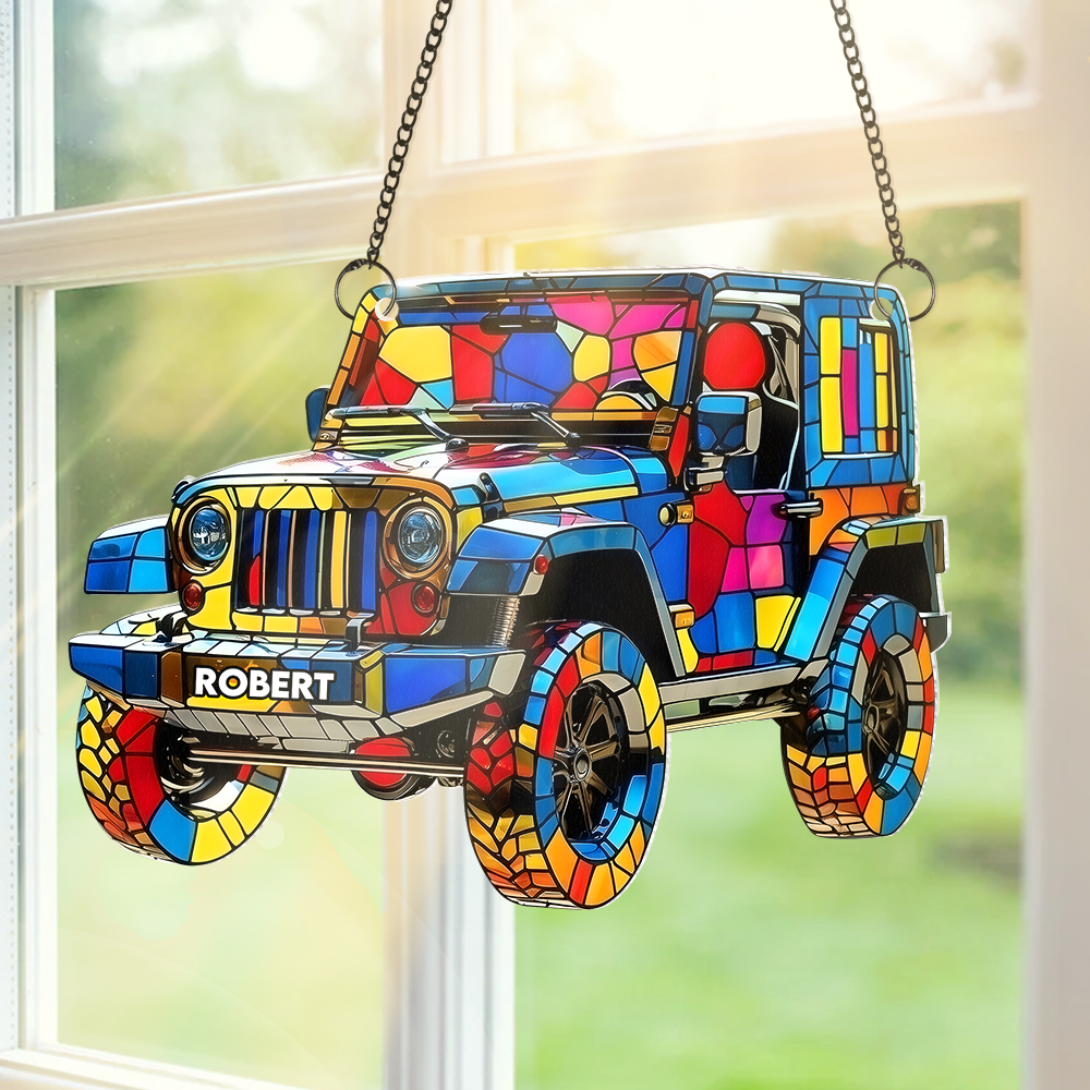 Dazzling Adventure Car Suncatcher - Personalized Gifts For Off-road Lovers 03TGPU080725