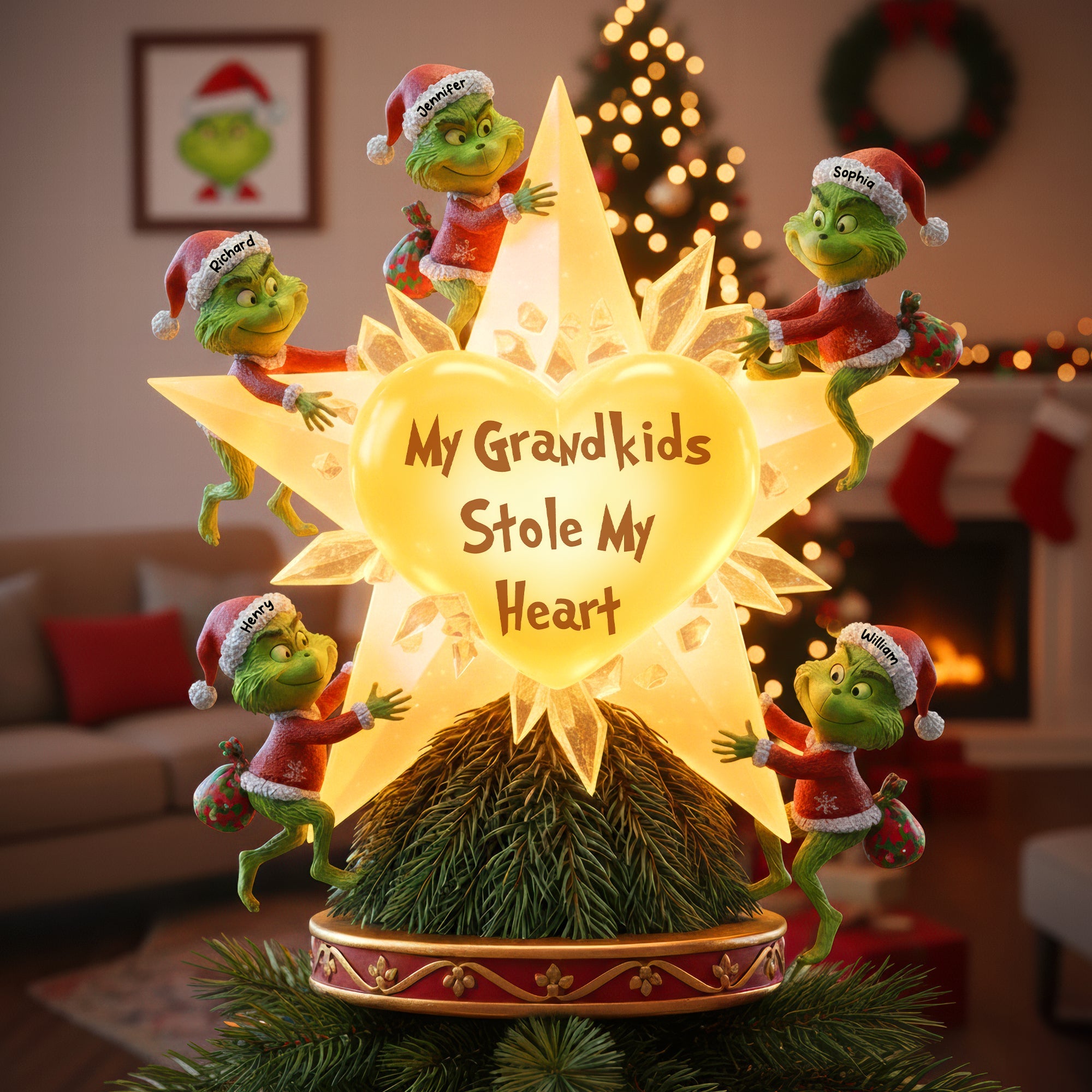 Funny Holiday Acrylic Christmas Tree Topper - Personalized Gifts For Grandma 05tgqn181125
