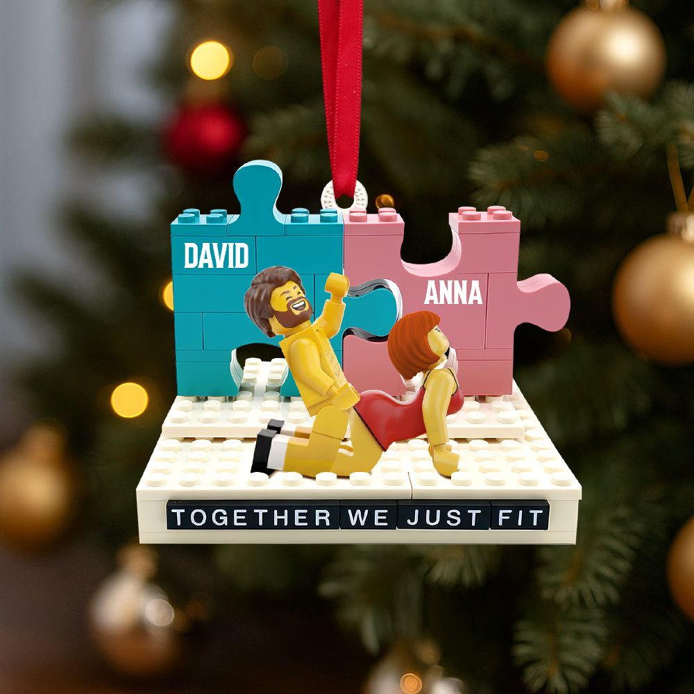 Fit Piece Couple Ornament, Personalized Gifts For Couple 01qhtn011025