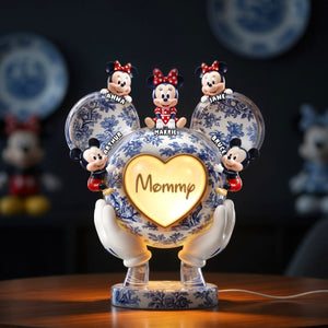 Heart Full Of Mom Toile De Jouy - Personalized Gifts For Mom Acrylic Light Box 01PADH200426
