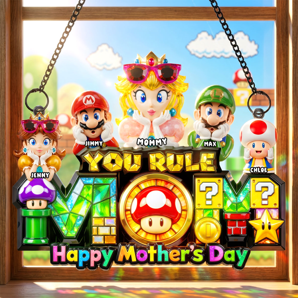 You Rule Mom - Personalized Mother's Day Suncatcher Ornament 02HUDH160426