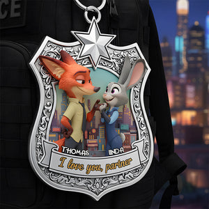 I Love You Partner Keychain Personalized Gifts For Couple 02KIDT061225