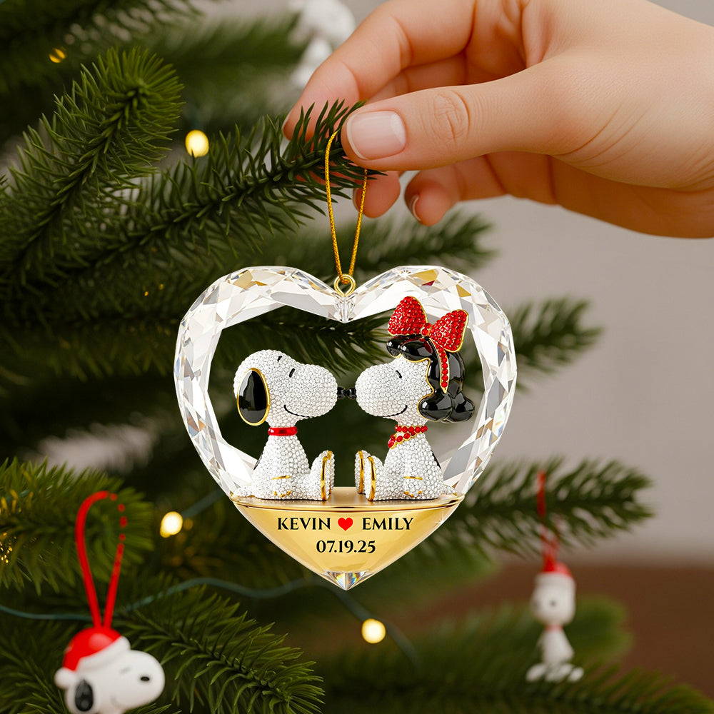 Dog Couple Christmas Ornament - Personalized Gifts For Couple 03TODT160825