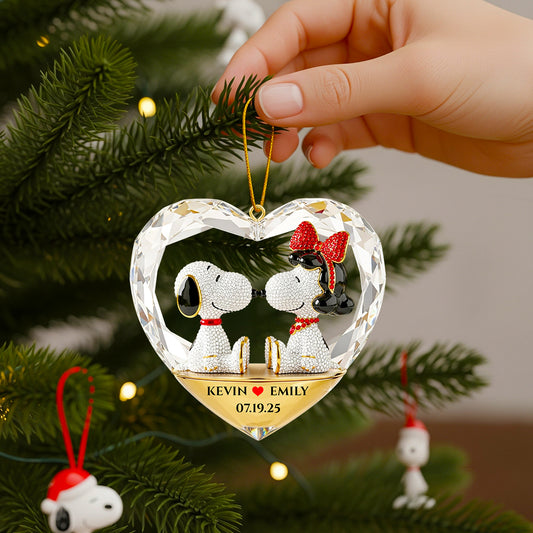 Dog Couple Christmas Ornament - Personalized Gifts For Couple 03TODT160825