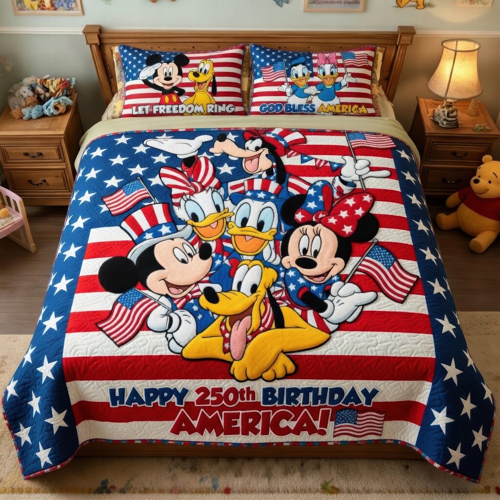 Proud American - Celebrated America 250th Anniversary Quilt Bedding Set 01tyqn260326