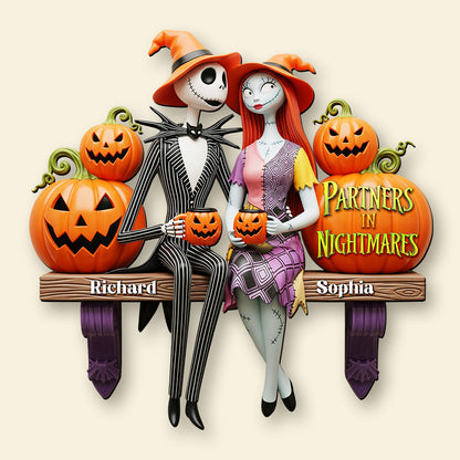 Spooky Couple Wood Sign - Personalized Halloween Gifts For Couple 01ohqn080825