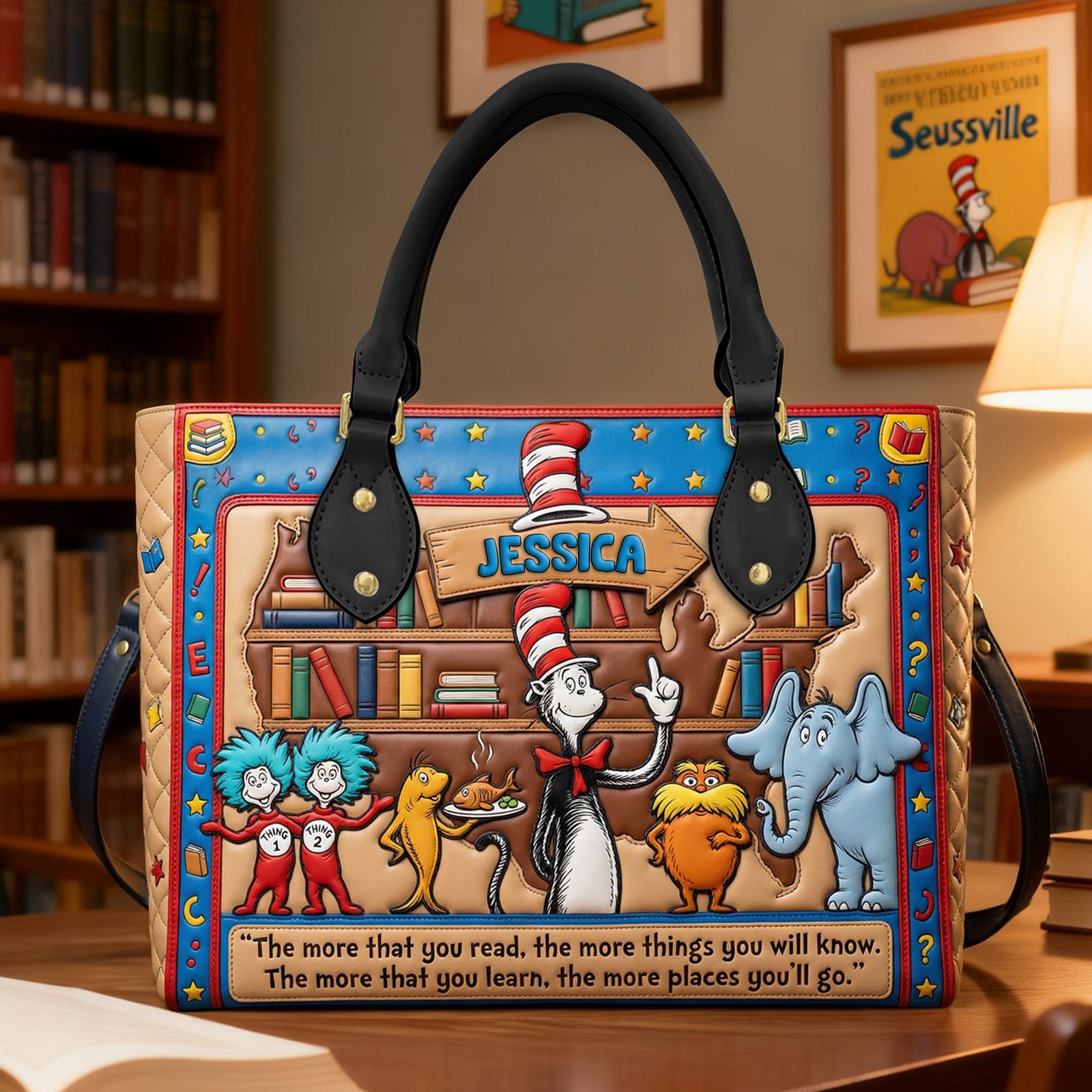 Reading Leather Bag - Personalized Gifts For Book Lover Teacher Leather Bag 05PALU060226
