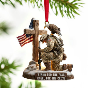 Faithful Warrior Christmas Ornament - Personalized Gift For Veteran 04TGLU151025