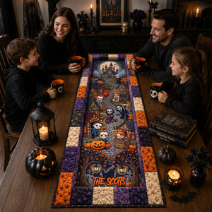 Creepy Halloween Quilted Table Runner - Personalized Gifts For Halloween 03palu130826