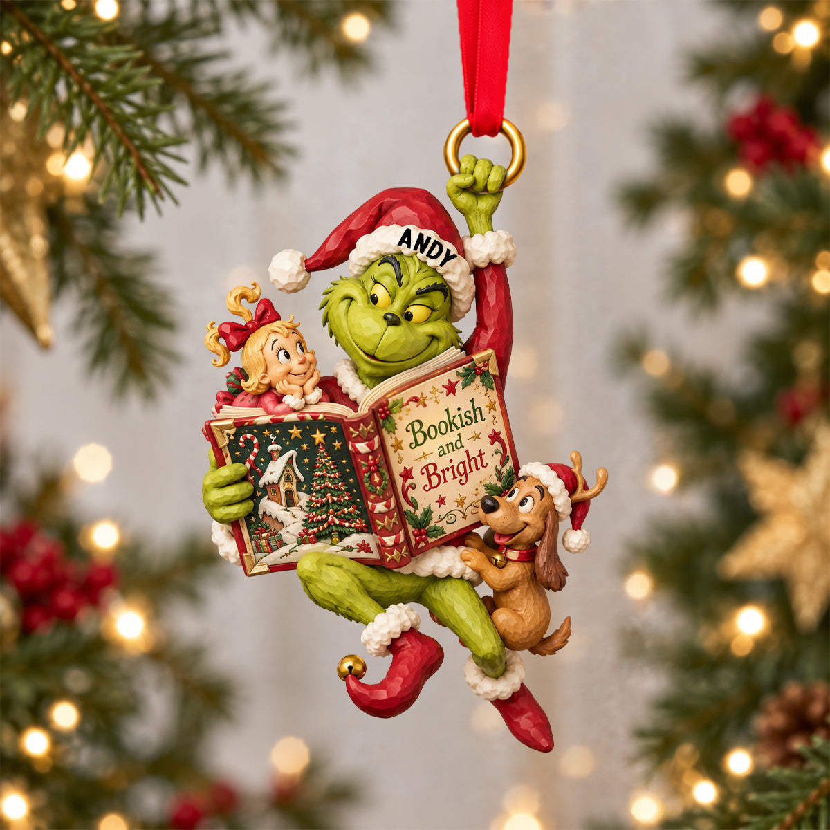Bookish And Bright Side Ornament - Personalized Gifts For Christmas Ornament 10PADH191026