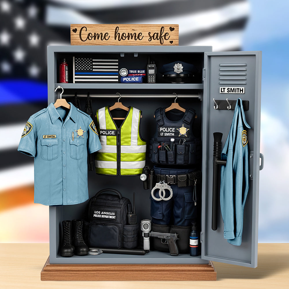 Police Personal Locker Acrylic Plaque - Personalized Gifts For Police Officer 03qhqn290525 - Shaped Plaques - GoDuckee