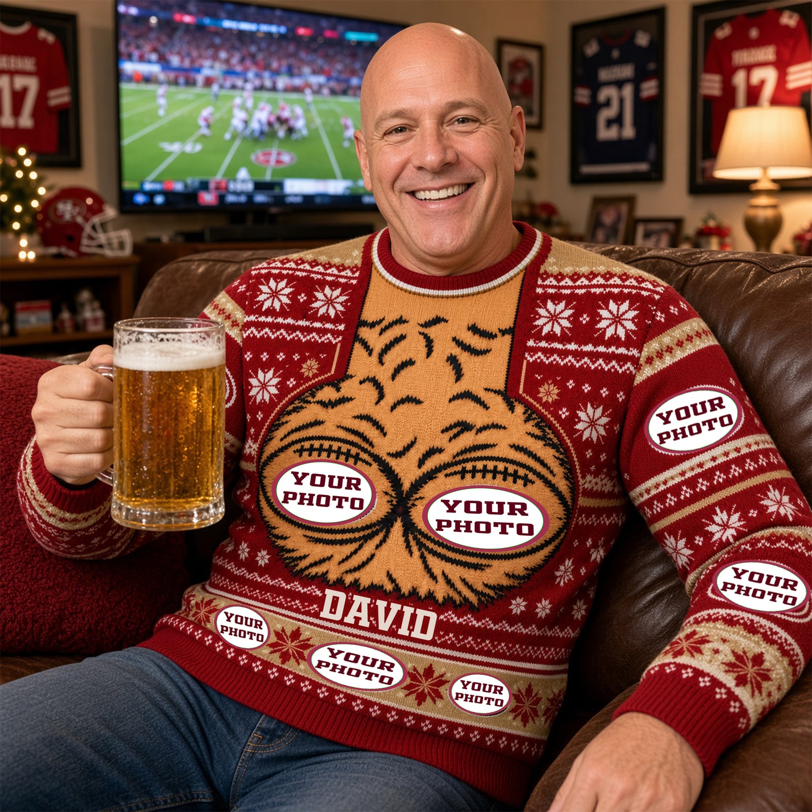 Funny Hairy Chest 3D Knitted Ugly Sweater - Personalized Gifts For Sport Lovers 03ohlu011026