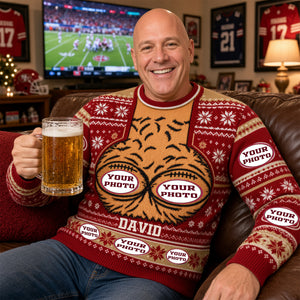 Funny Hairy Chest 3D Knitted Ugly Sweater - Personalized Gifts For Sport Lovers 03ohlu011026