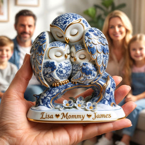 Protective Owl Mom Plaque - Personalized Gifts For Moms 01QHQN130326