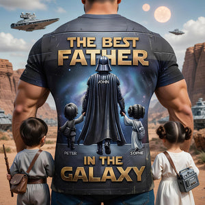 The Best Father In The Galaxy Shirt - Personalized Gifts For Dad 02NADT040426