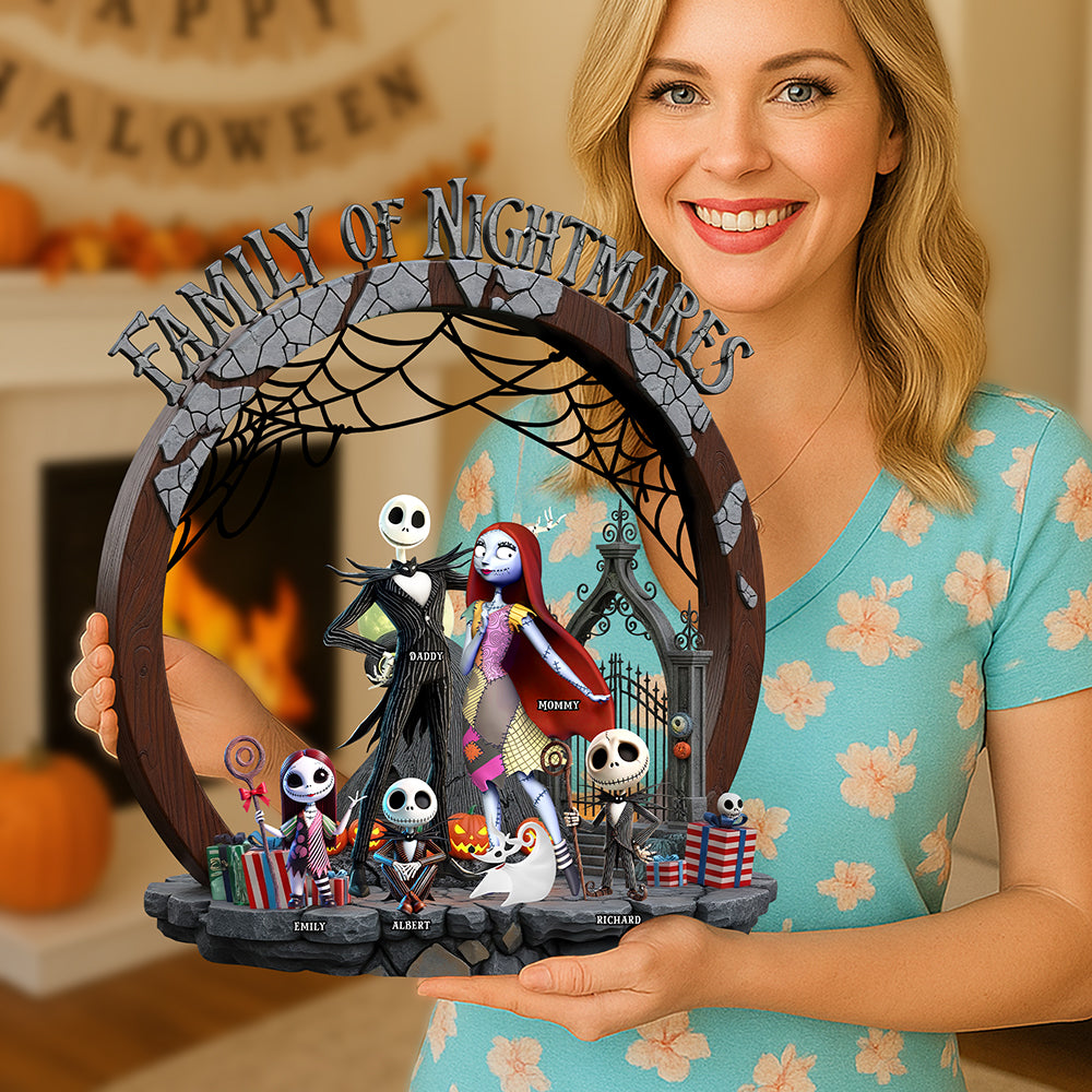 Horror Family Wood Sign - Personalized Halloween Gifts For Family 01ohqn250825