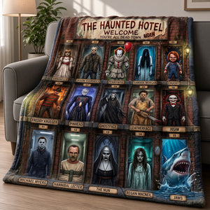 Haunted Holiday Crew Blanket - Personalized Gift For Horror Lovers 02HUTA011026
