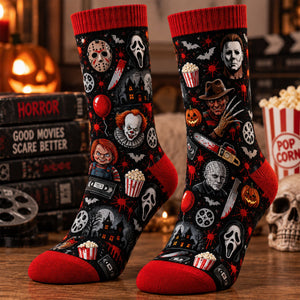 Fright Night Horror Socks - Personalized Gifts For Horror Movie Lovers 07naqn290926