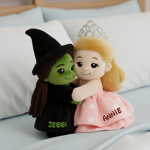 Bestie Hugs Shaped Pillow - Personalized Gift For Besties 02NALU281125
