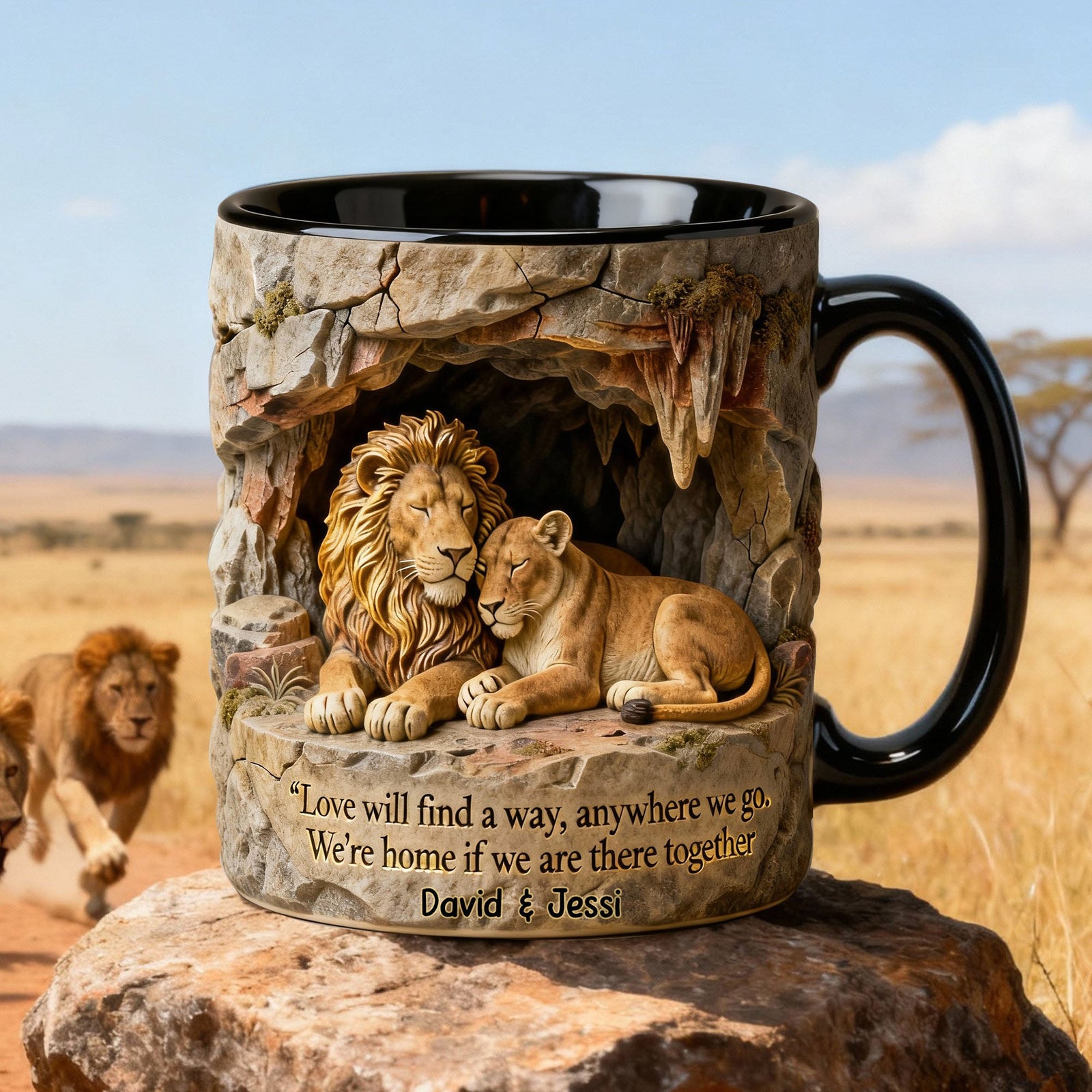 Romantic Wildlife Couple Coffee Mug – Personalized Gifts For Couple 05hylu130126
