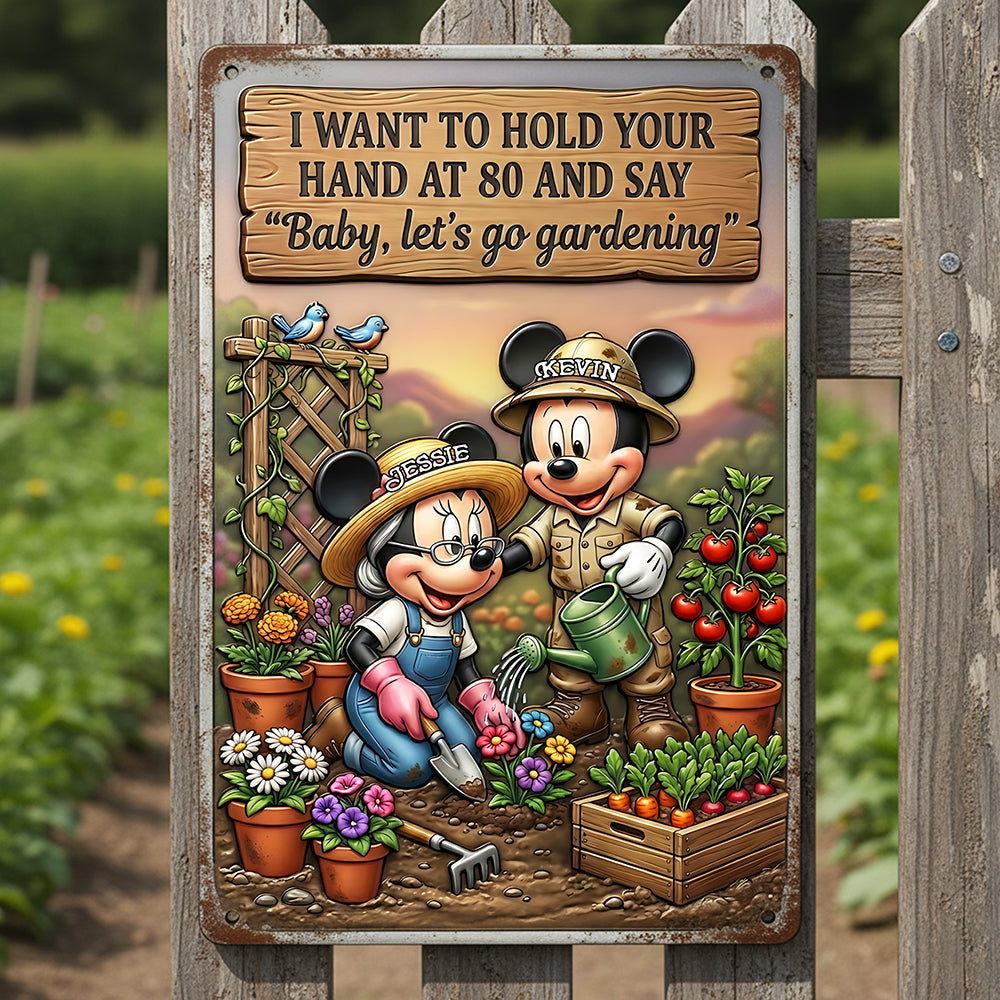 Couple Gardening Metal Sign - Personalized Gifts For Couples 02tota220126