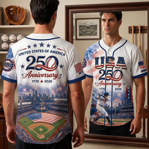 American 250 Baseball Jersey, Personalized Gifts For Sport Lovers 02qhlu250626