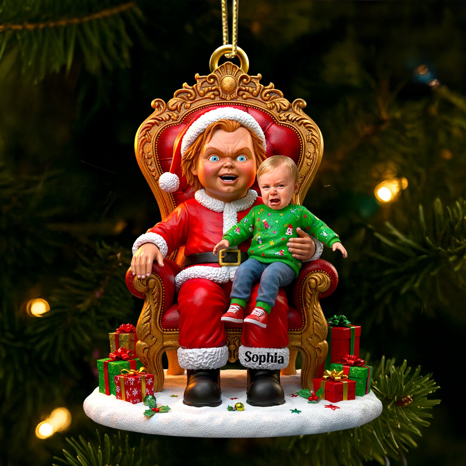 Horror Santa Custom Photo Ornament Christmas Gifts 01DTDT100925